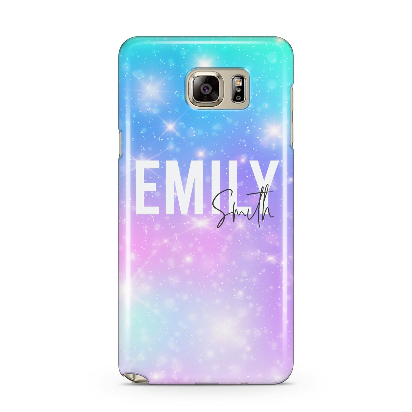 Personalised Unicorn Marble Name Samsung Galaxy Note 5 Case