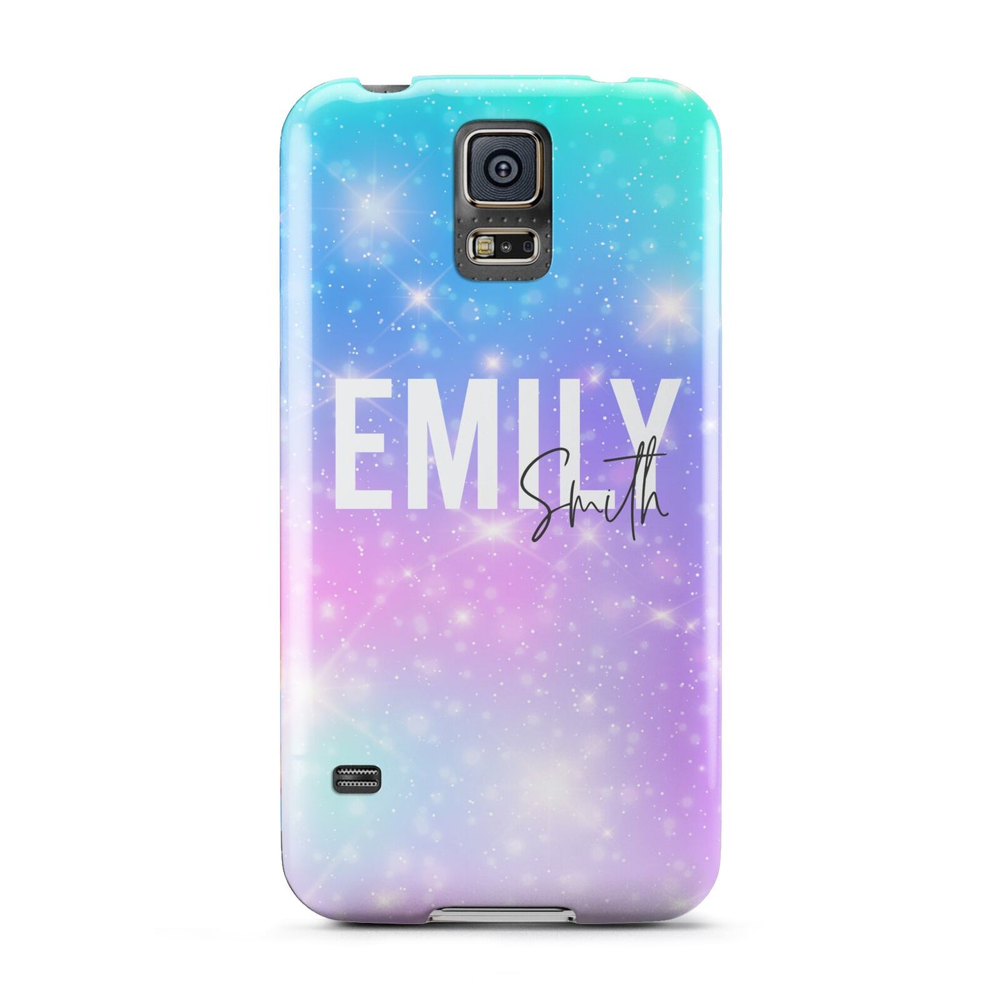 Personalised Unicorn Marble Name Samsung Galaxy S5 Case