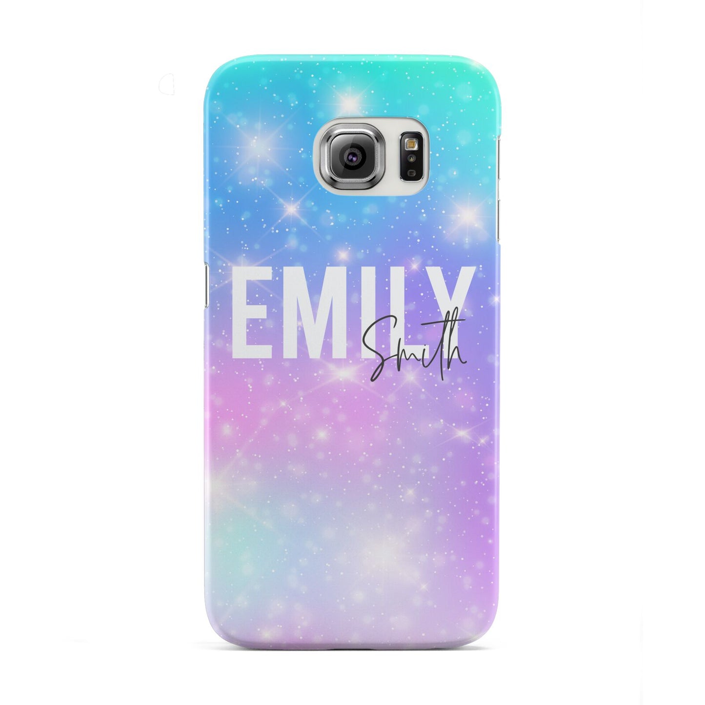 Personalised Unicorn Marble Name Samsung Galaxy S6 Edge Case