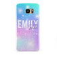Personalised Unicorn Marble Name Samsung Galaxy S7 Edge Case