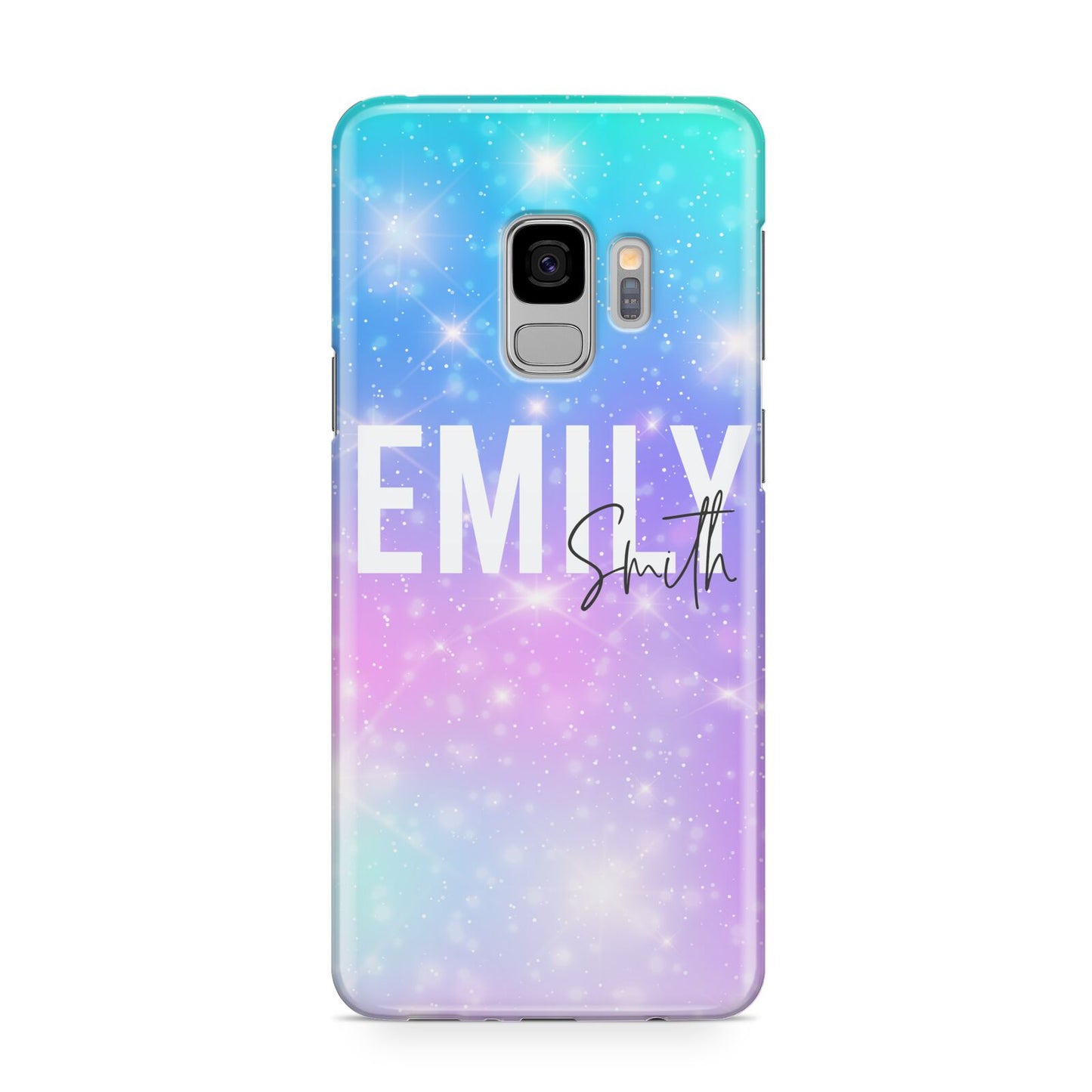 Personalised Unicorn Marble Name Samsung Galaxy S9 Case