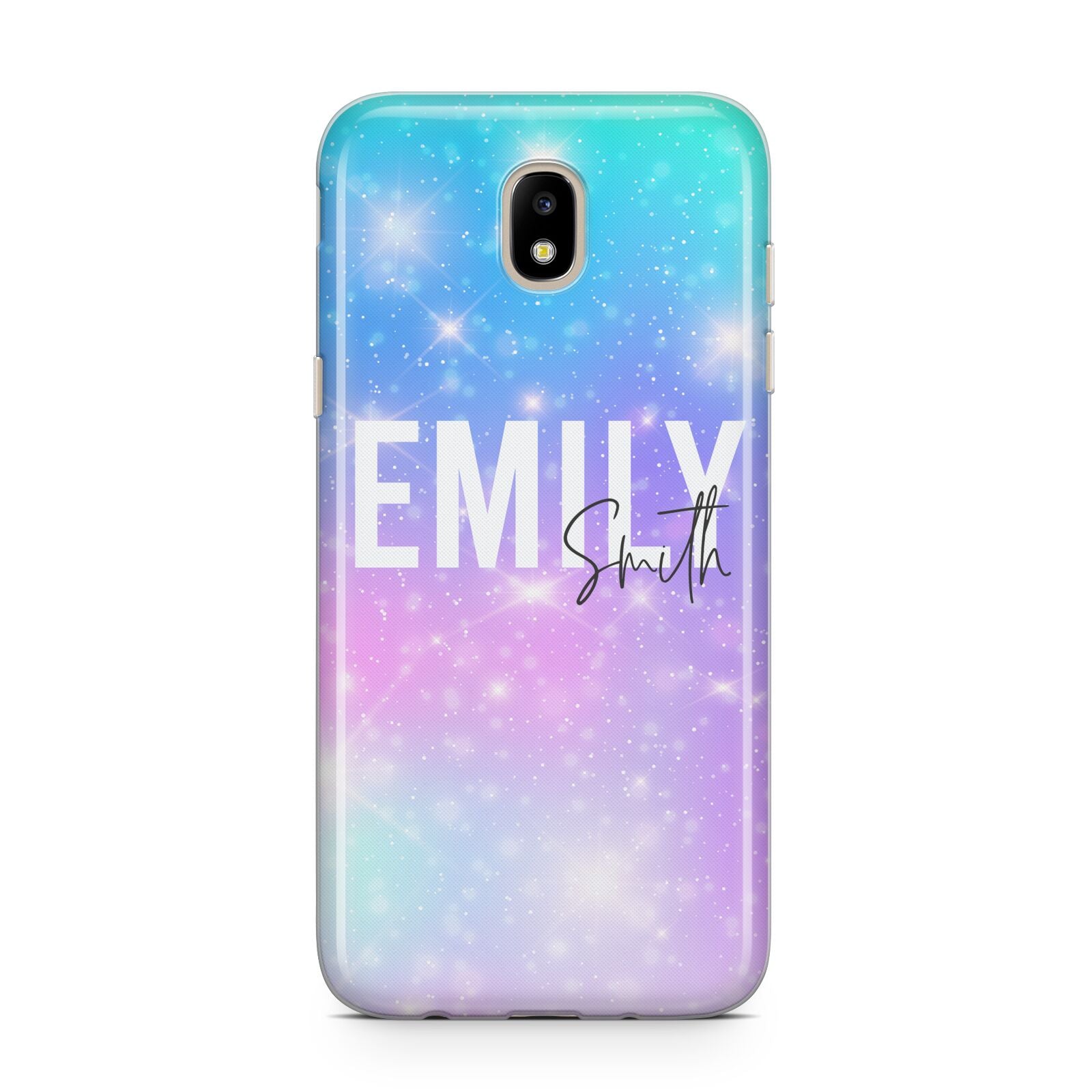 Personalised Unicorn Marble Name Samsung J5 2017 Case