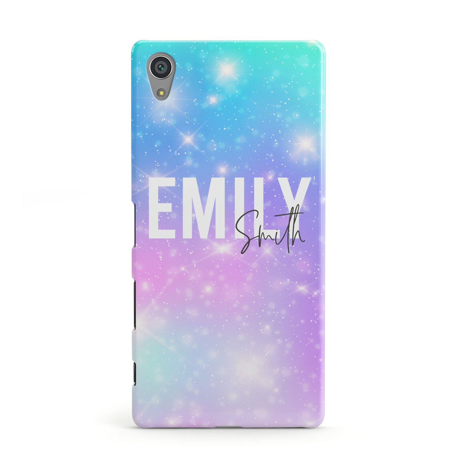 Personalised Unicorn Marble Name Sony Xperia Case