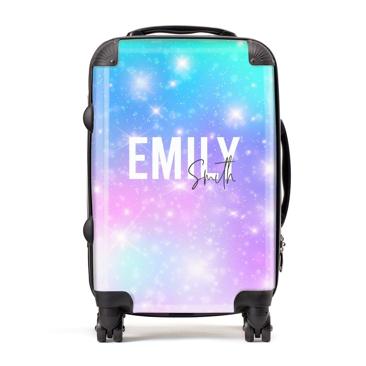 Personalised Unicorn Marble Name Suitcase