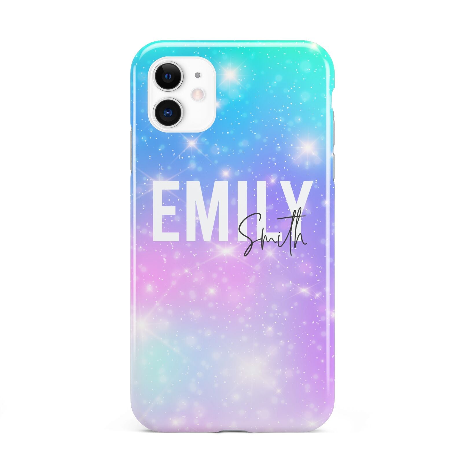 Personalised Unicorn Marble Name iPhone 11 3D Tough Case