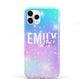 Personalised Unicorn Marble Name iPhone 11 Pro 3D Tough Case