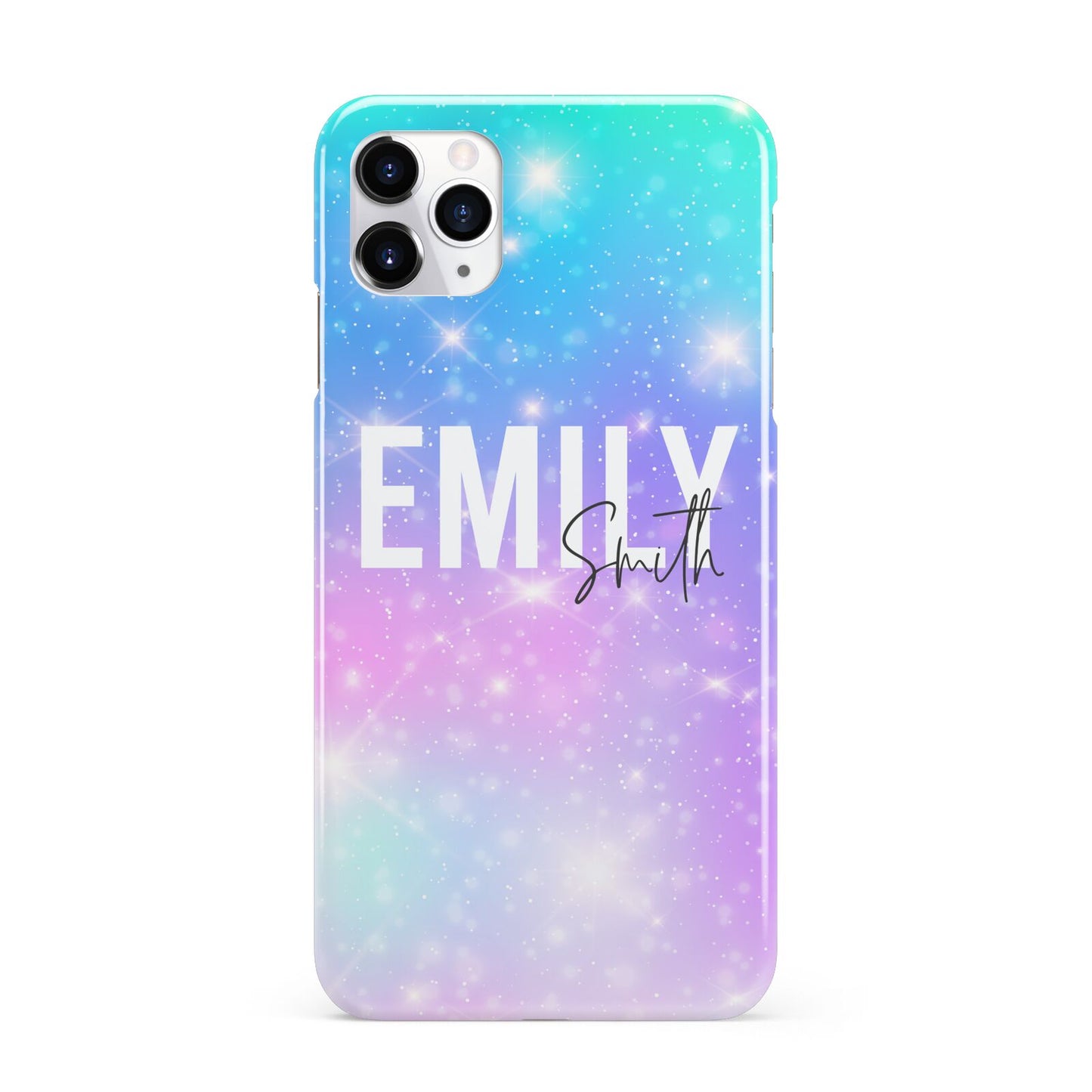 Personalised Unicorn Marble Name iPhone 11 Pro Max 3D Snap Case