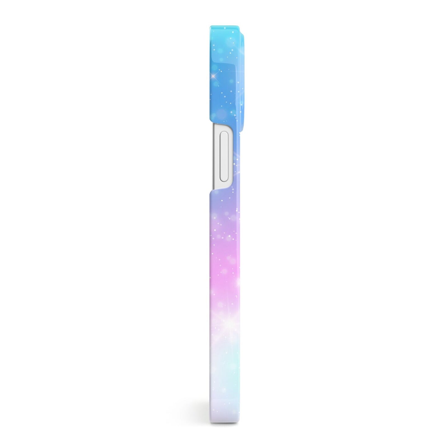 Personalised Unicorn Marble Name iPhone 13 Mini Side Image 3D Snap Case