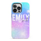 Personalised Unicorn Marble Name iPhone 13 Pro Full Wrap 3D Tough Case