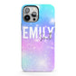 Personalised Unicorn Marble Name iPhone 13 Pro Max Full Wrap 3D Tough Case