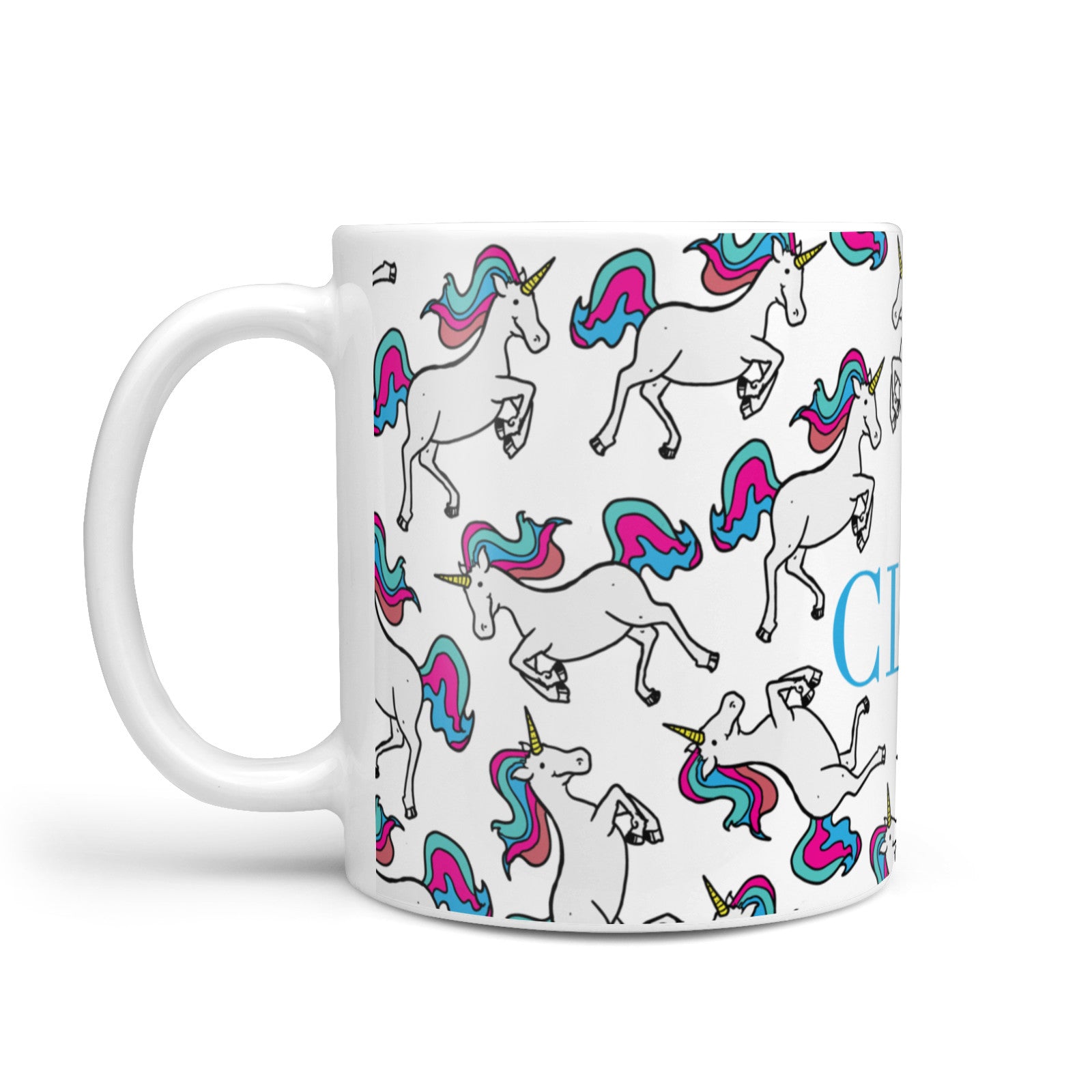 Personalised Unicorn Monogrammed 10oz Mug Alternative Image 1