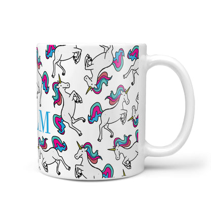 Personalised Unicorn Monogrammed 10oz Mug