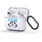 Personalised Unicorn Monogrammed AirPods Glitter Case 3rd Gen Side Image