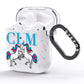 Personalised Unicorn Monogrammed AirPods Glitter Case Side Image