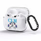 Personalised Unicorn Monogrammed AirPods Pro Clear Case Side Image