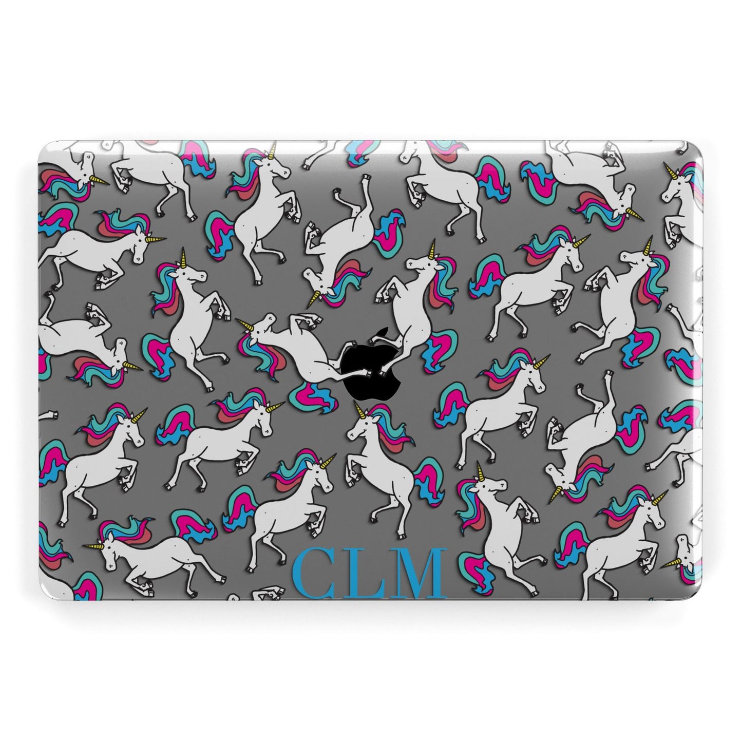 Personalised Unicorn Monogrammed Apple MacBook Case