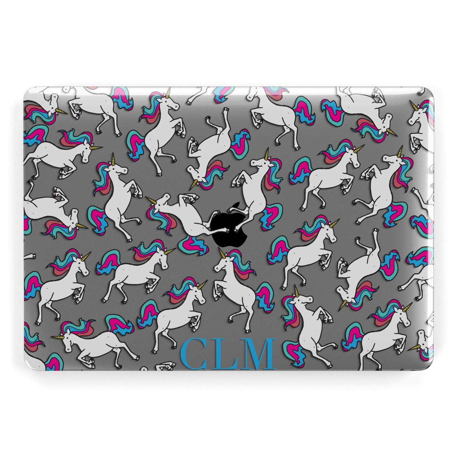 Personalised Unicorn Monogrammed Apple MacBook Case