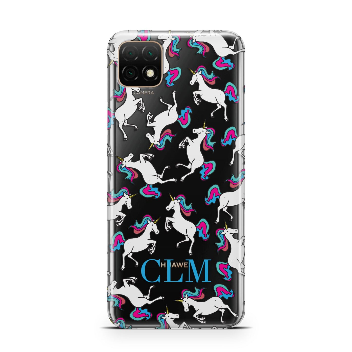 Personalised Unicorn Monogrammed Huawei Enjoy 20 Phone Case