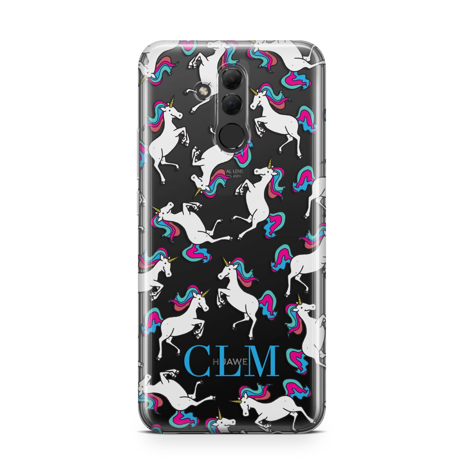 Personalised Unicorn Monogrammed Huawei Mate 20 Lite