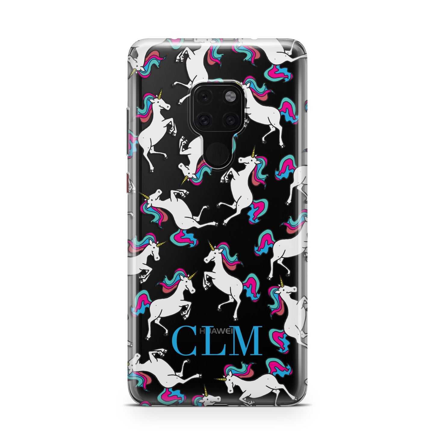 Personalised Unicorn Monogrammed Huawei Mate 20 Phone Case