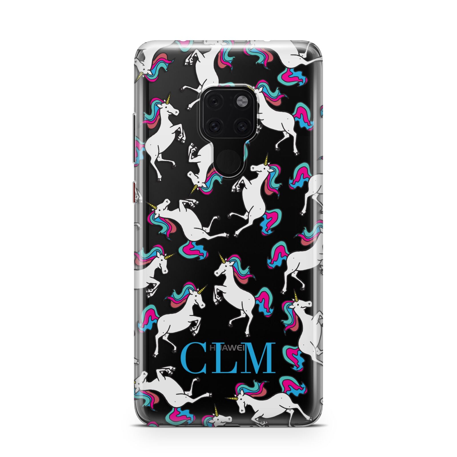 Personalised Unicorn Monogrammed Huawei Mate 20 Phone Case