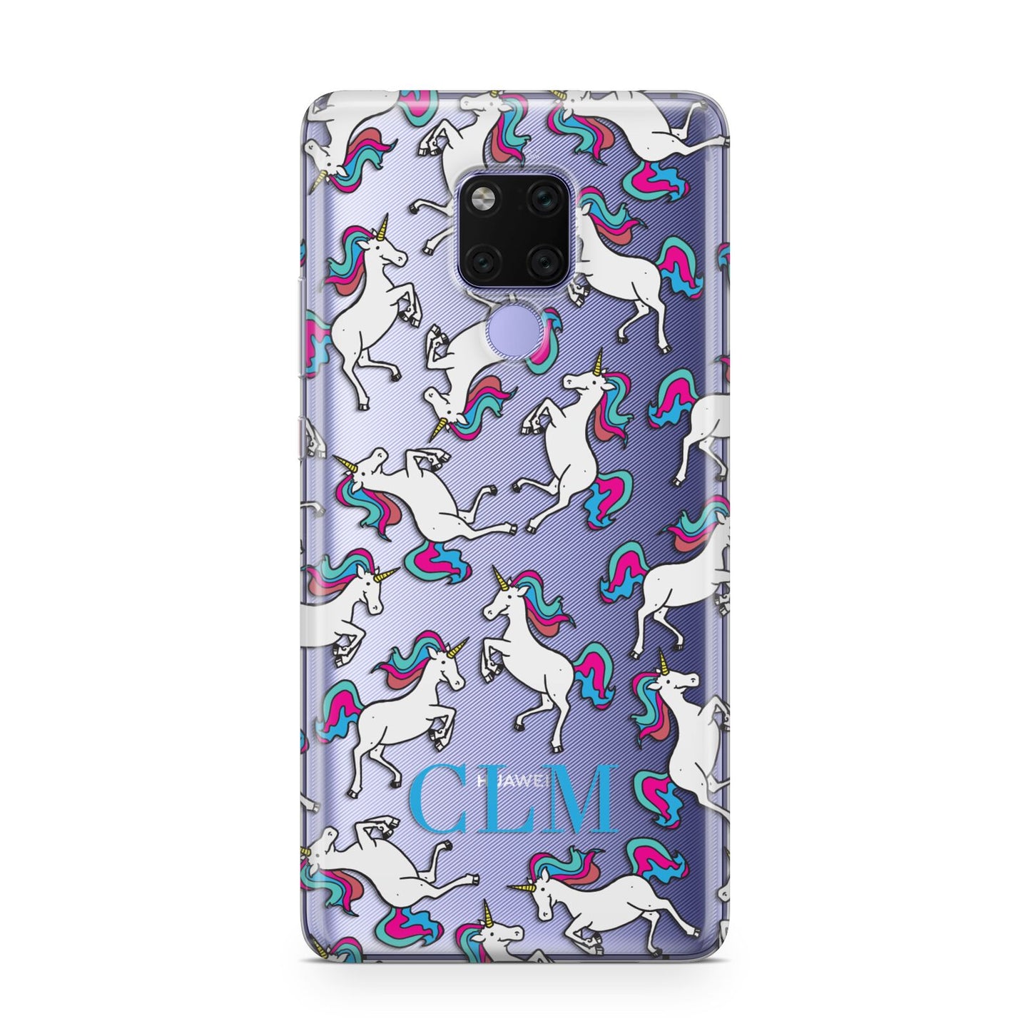 Personalised Unicorn Monogrammed Huawei Mate 20X Phone Case