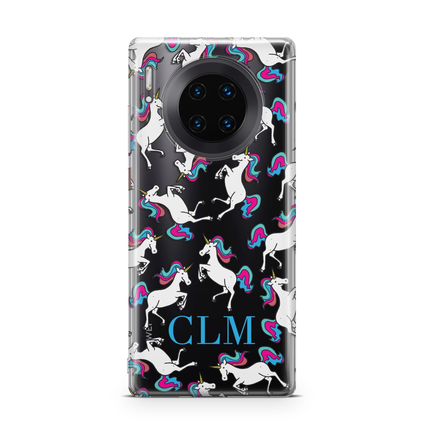 Personalised Unicorn Monogrammed Huawei Mate 30 Pro Phone Case