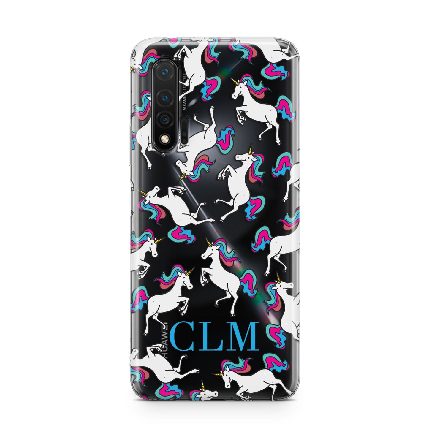 Personalised Unicorn Monogrammed Huawei Nova 6 Phone Case