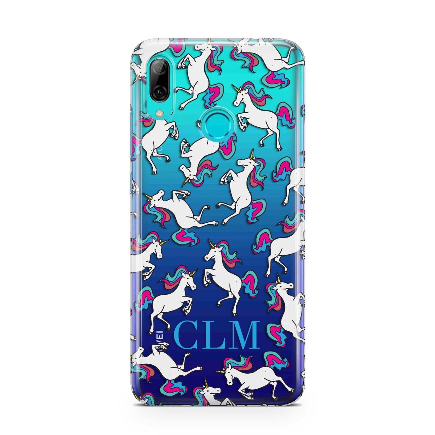 Personalised Unicorn Monogrammed Huawei P Smart 2019 Case