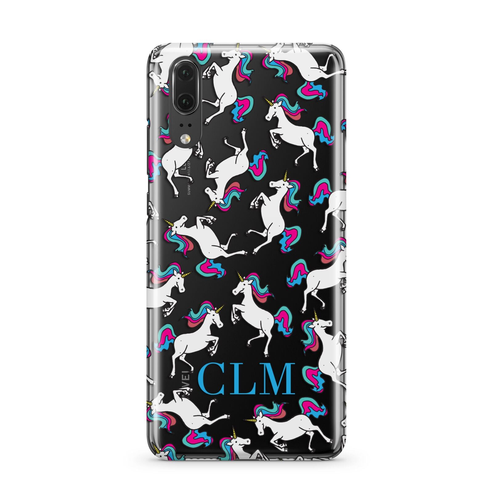 Personalised Unicorn Monogrammed Huawei P20 Phone Case