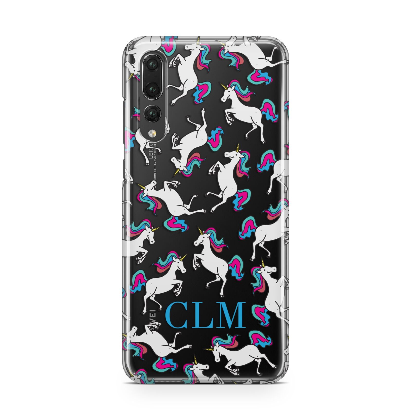 Personalised Unicorn Monogrammed Huawei P20 Pro Phone Case