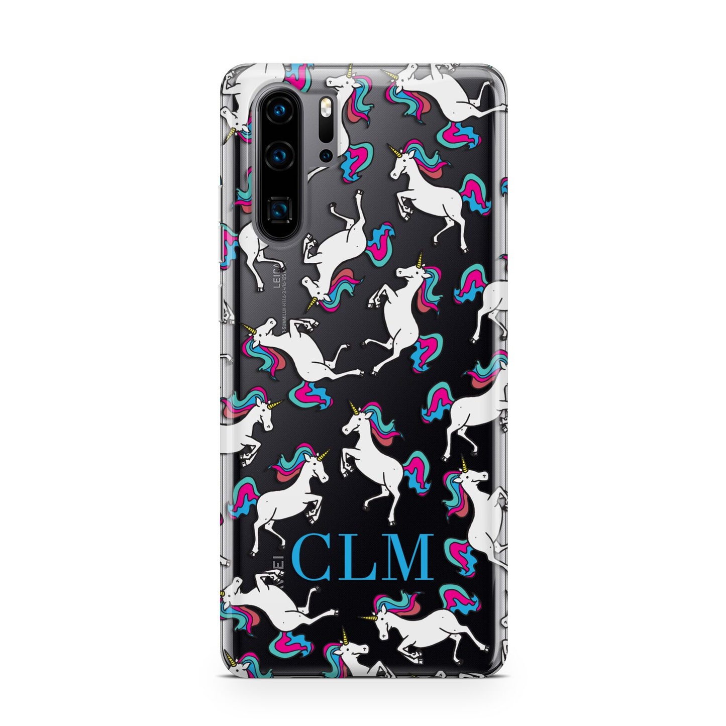 Personalised Unicorn Monogrammed Huawei P30 Pro Phone Case