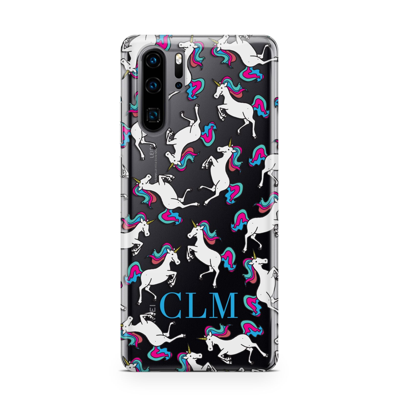 Personalised Unicorn Monogrammed Huawei P30 Pro Phone Case