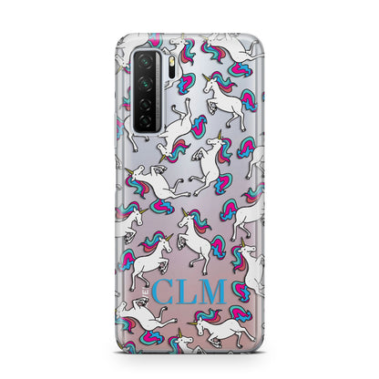 Personalised Unicorn Monogrammed Huawei P40 Lite 5G Phone Case