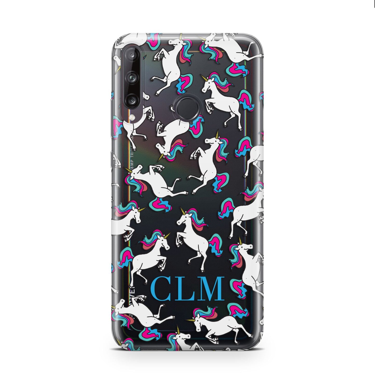 Personalised Unicorn Monogrammed Huawei P40 Lite E Phone Case