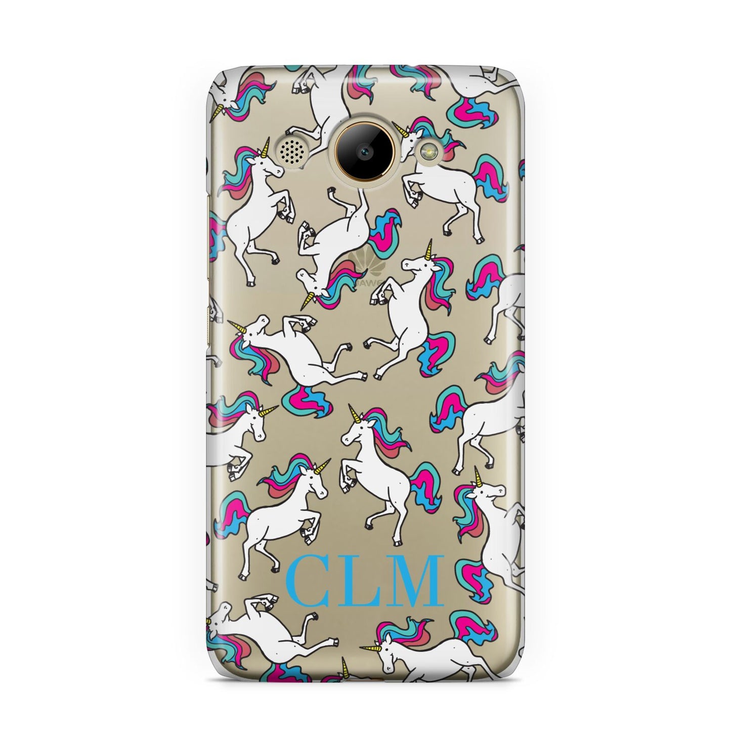 Personalised Unicorn Monogrammed Huawei Y3 2017