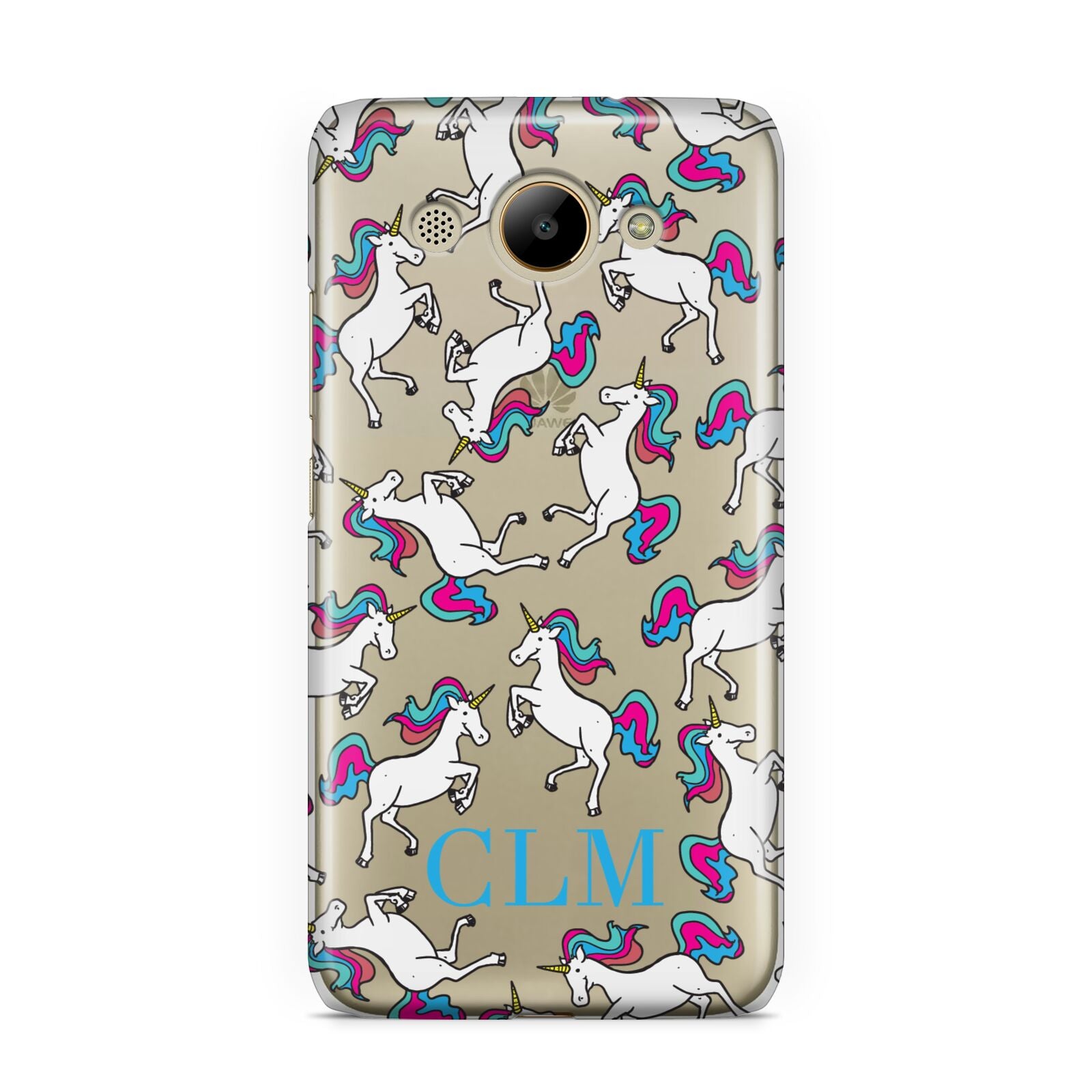 Personalised Unicorn Monogrammed Huawei Y3 2017
