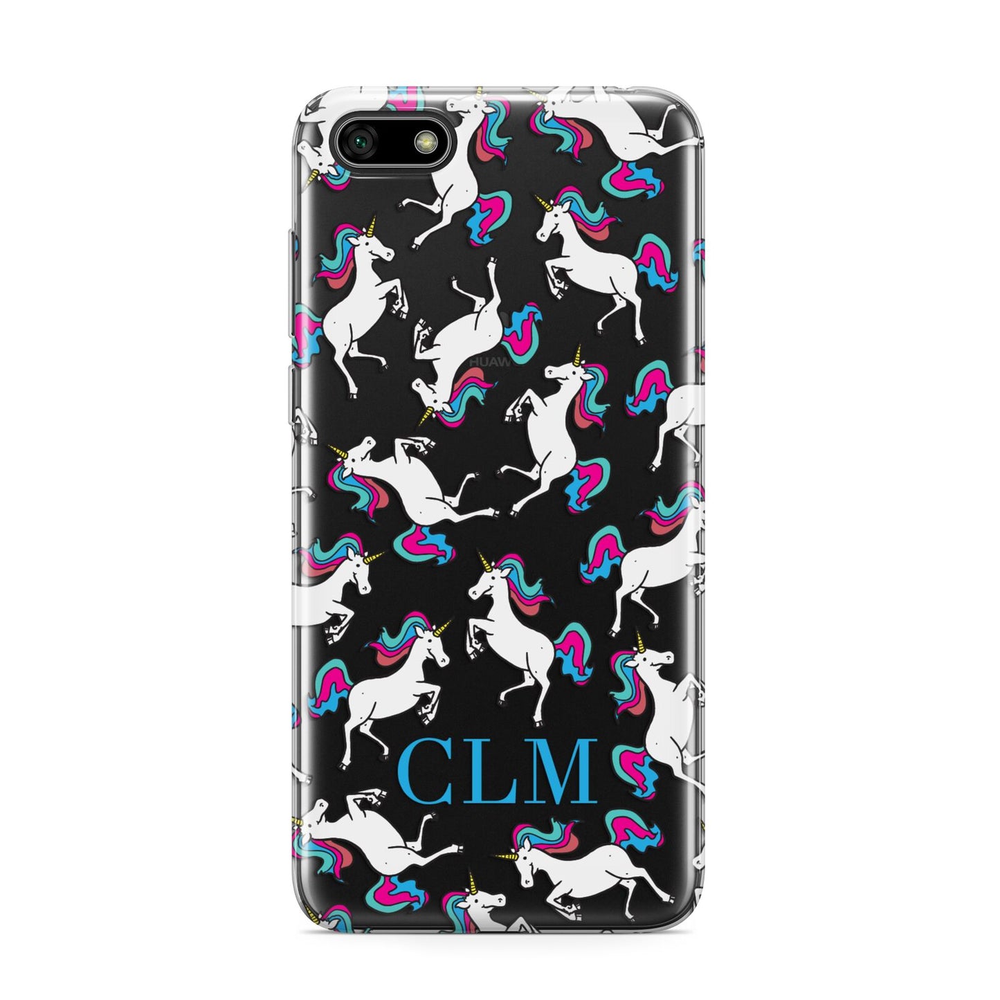 Personalised Unicorn Monogrammed Huawei Y5 Prime 2018 Phone Case