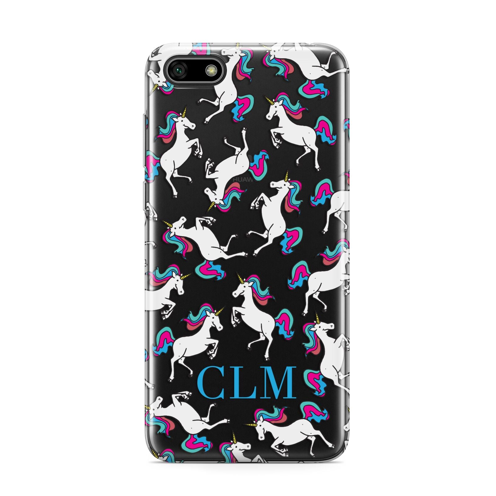 Personalised Unicorn Monogrammed Huawei Y5 Prime 2018 Phone Case