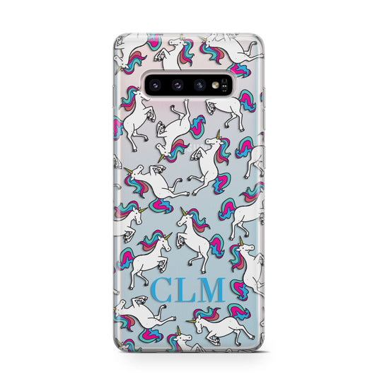 Personalised Unicorn Monogrammed Protective Samsung Galaxy Case