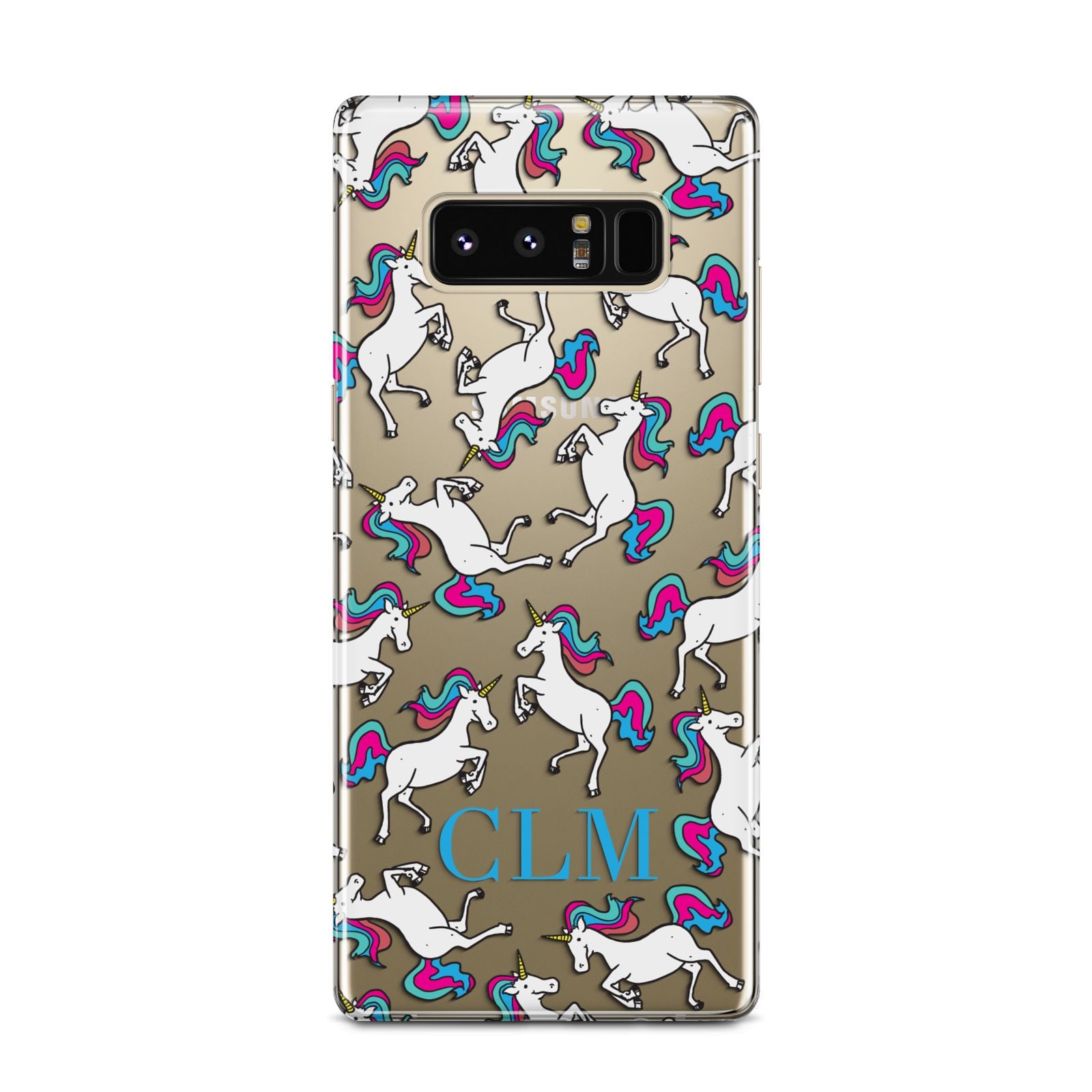 Personalised Unicorn Monogrammed Samsung Galaxy Note 8 Case