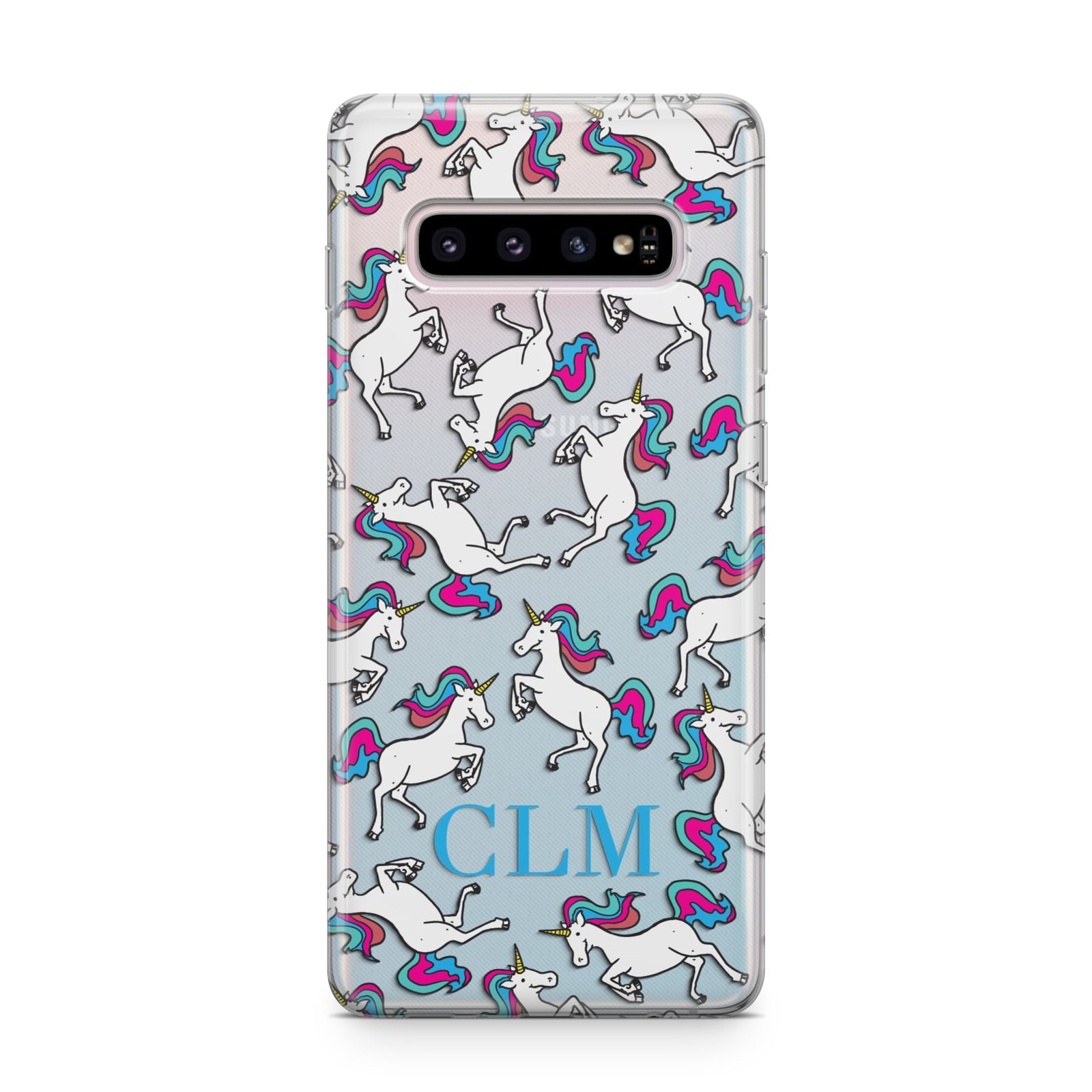 Personalised Unicorn Monogrammed Samsung Galaxy S10 Plus Case