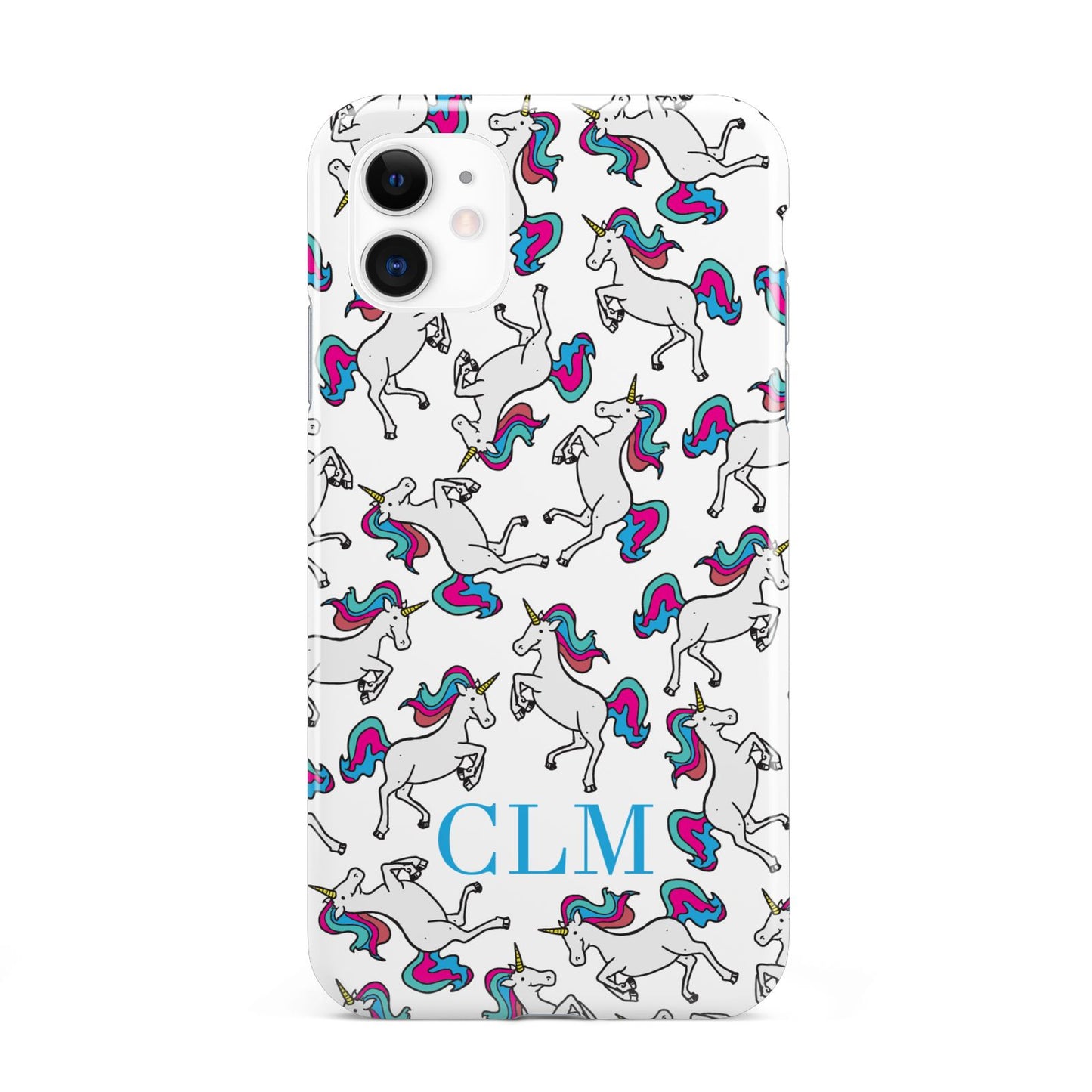 Personalised Unicorn Monogrammed iPhone 11 3D Tough Case