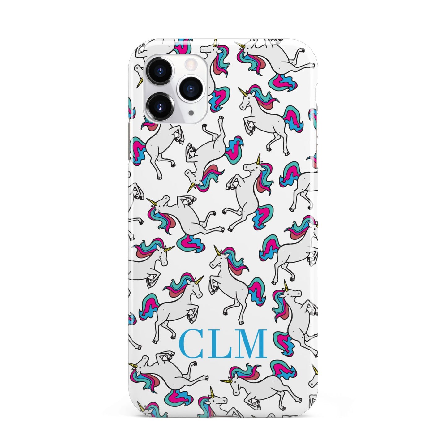 Personalised Unicorn Monogrammed iPhone 11 Pro Max 3D Tough Case