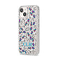 Personalised Unicorn Monogrammed iPhone 14 Glitter Tough Case Starlight Angled Image