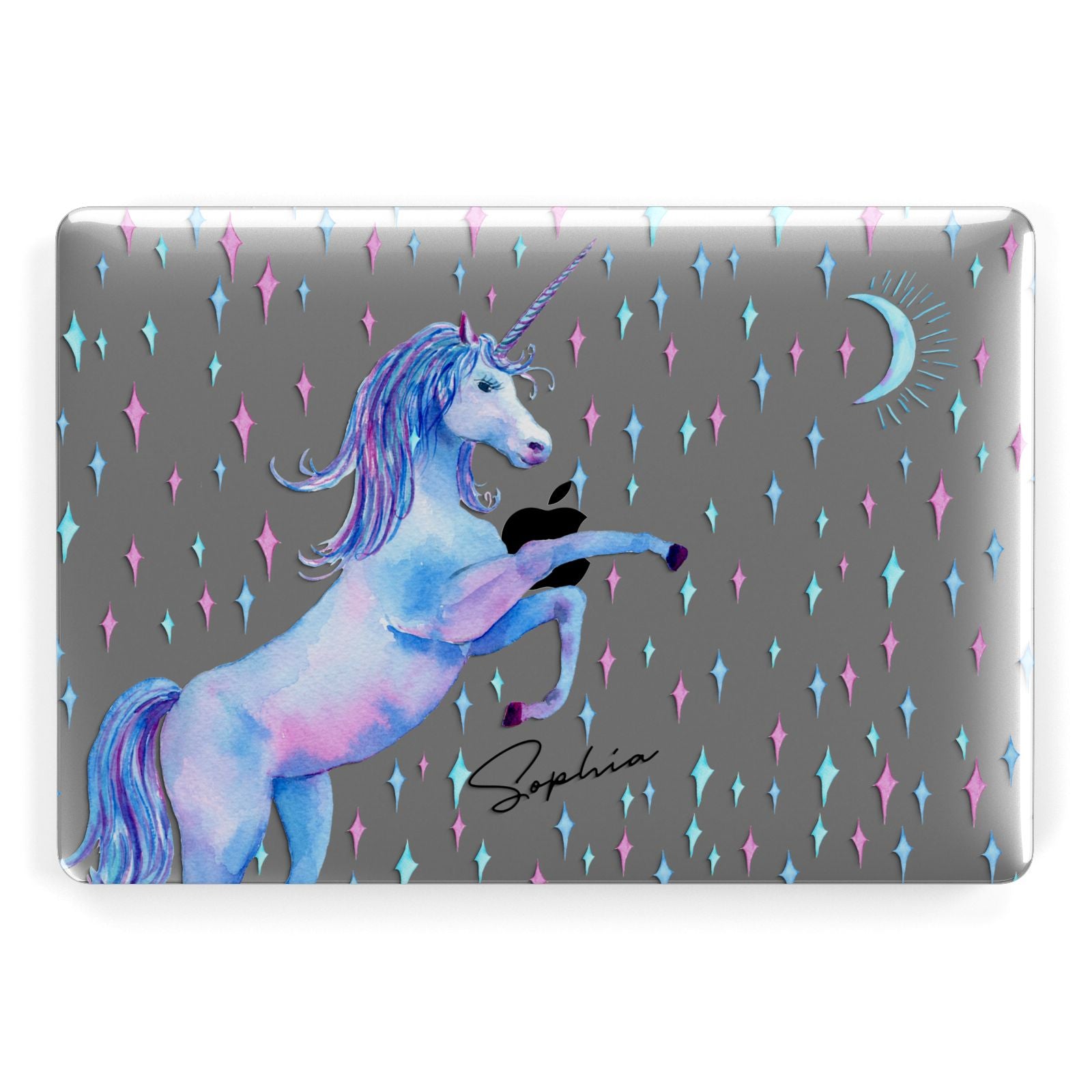 Personalised Unicorn Name Apple MacBook Case