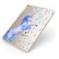 Personalised Unicorn Name Apple iPad Case on Gold iPad Side View