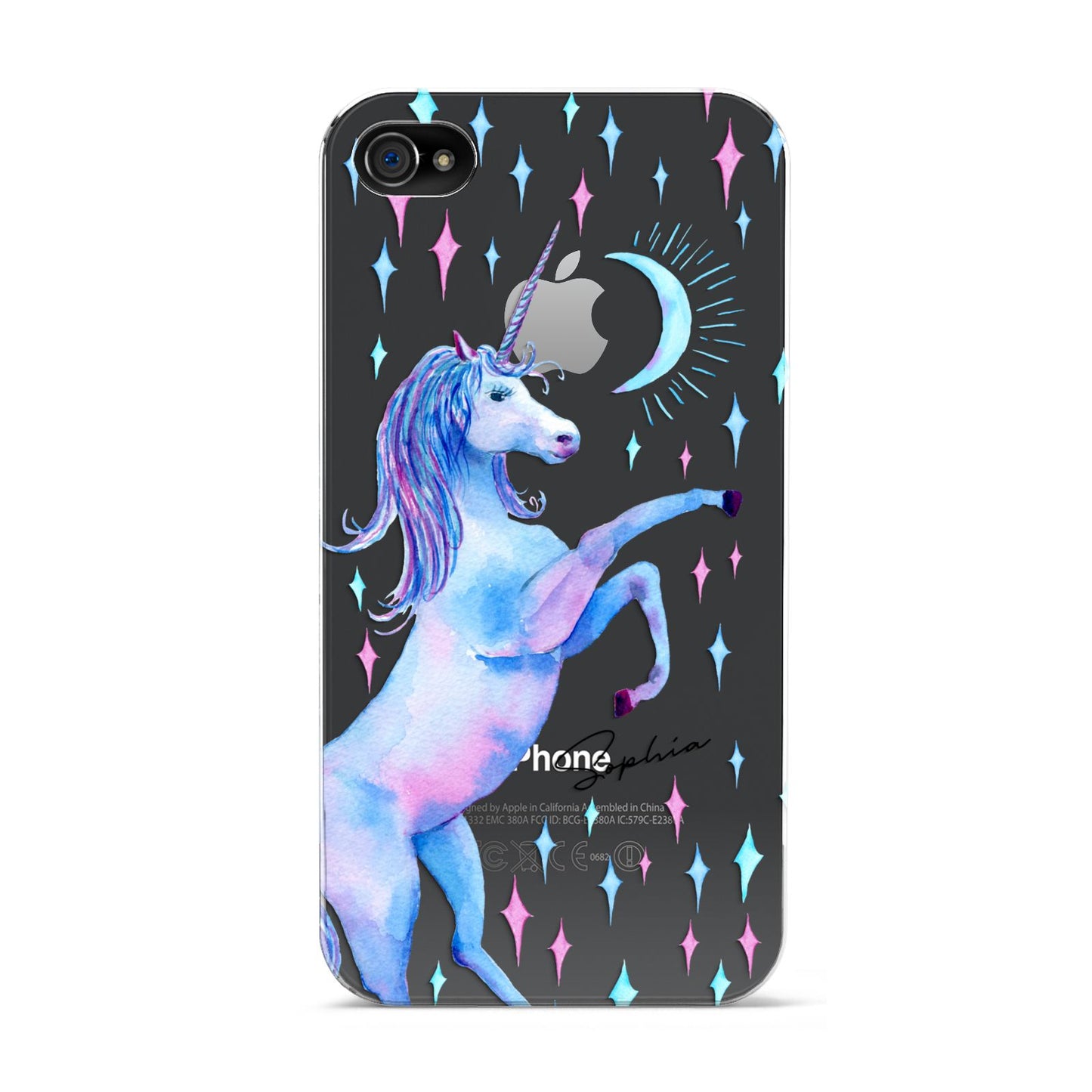 Personalised Unicorn Name Apple iPhone 4s Case