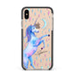 Personalised Unicorn Name Apple iPhone Xs Max Impact Case Black Edge on Gold Phone