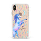 Personalised Unicorn Name Apple iPhone Xs Max Impact Case White Edge on Gold Phone
